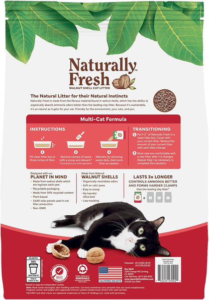 Naturally Fresh Multi-Cat Clumping Walnut Shell Cat Litter, 30 lb - view 6