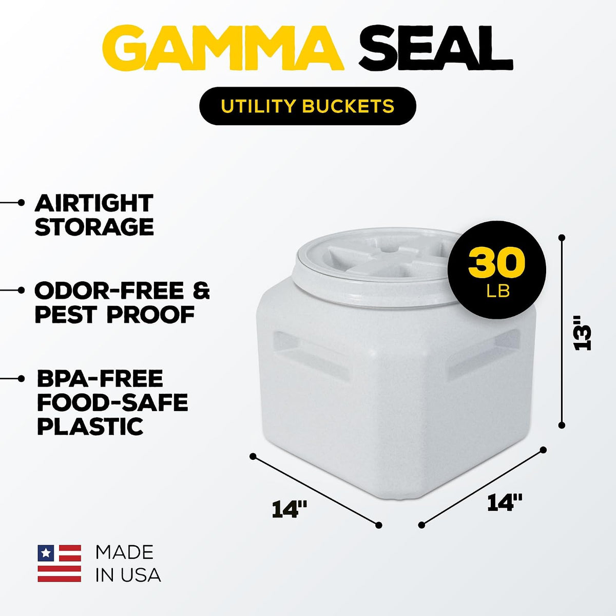 Gamma2 Vittles Vault Airtight Pet Food Storage Container with Scoop, 30 lb - view 6