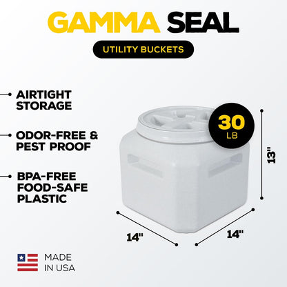 Gamma2 Vittles Vault Airtight Pet Food Storage Container with Scoop, 30 lb - view 6