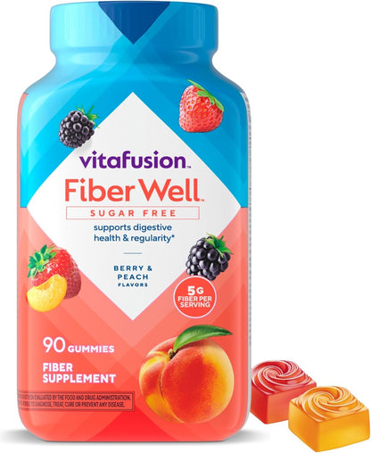 Vitafusion FiberWell Sugar Free Fibre Gummies, 90 Count