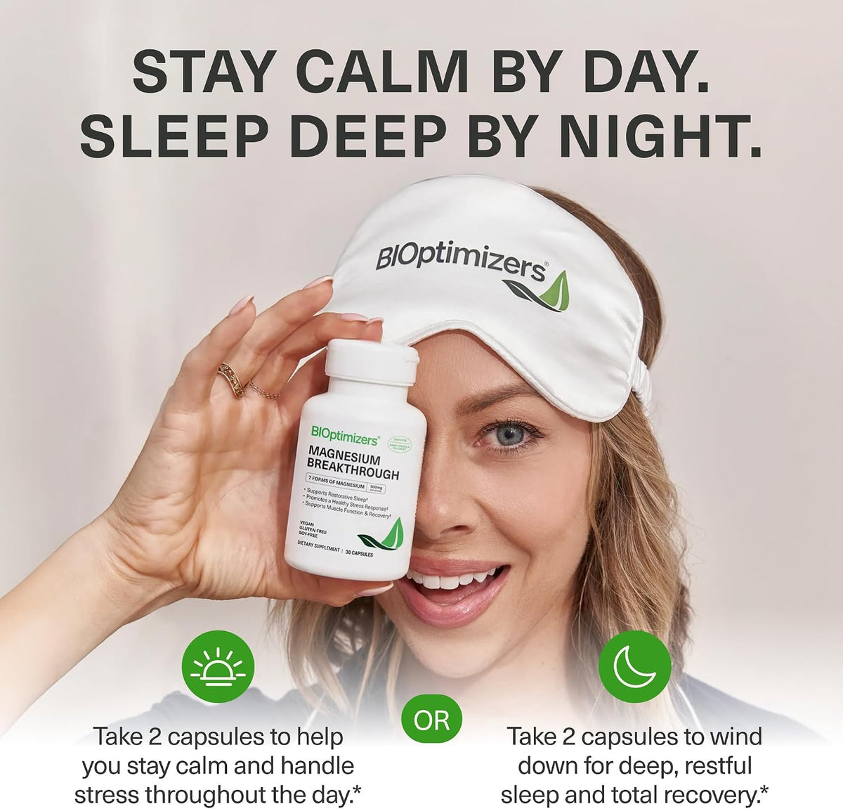 BIOptimizers Magnesium Breakthrough 500 mg, 7 Forms, 30 Capsules - view 6