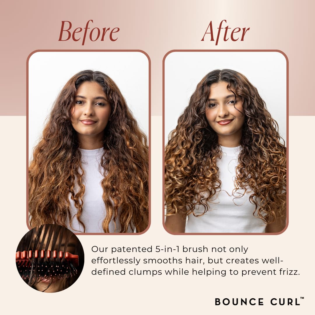 Bounce Curl Define EdgeLift Brush 5-in-1 Styling Tool, Pink - view 5