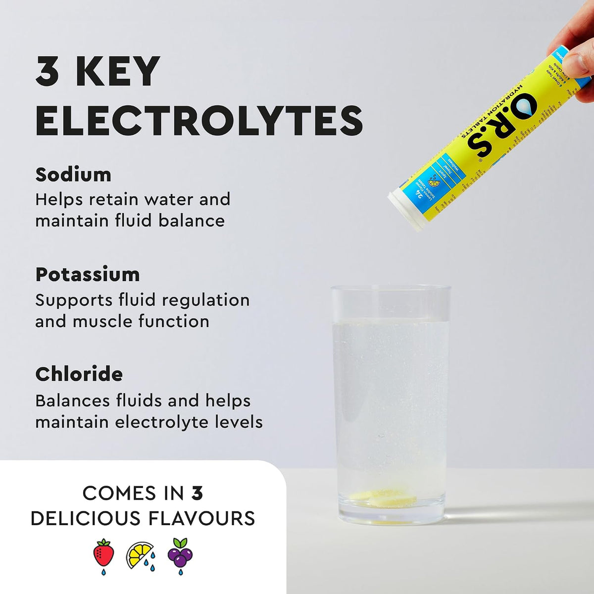 O.R.S Hydration Tablets, Natural Lemon Flavour, 72 Count - view 4