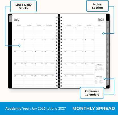Blue Sky 2026-2027 Weekly and Monthly Academic Planner, 5 x 8 in - view 4