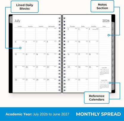 Blue Sky 2026-2027 Weekly and Monthly Academic Planner, 5 x 8 Inch - view 4
