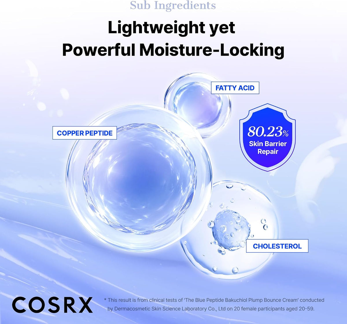 COSRX The Blue Peptide Bakuchiol Plump Bounce Cream 50g - view 5