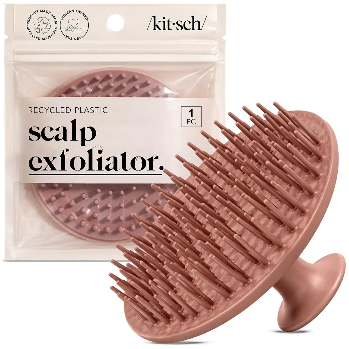 Kitsch Scalp Massager Shampoo Brush, Terracotta — product view