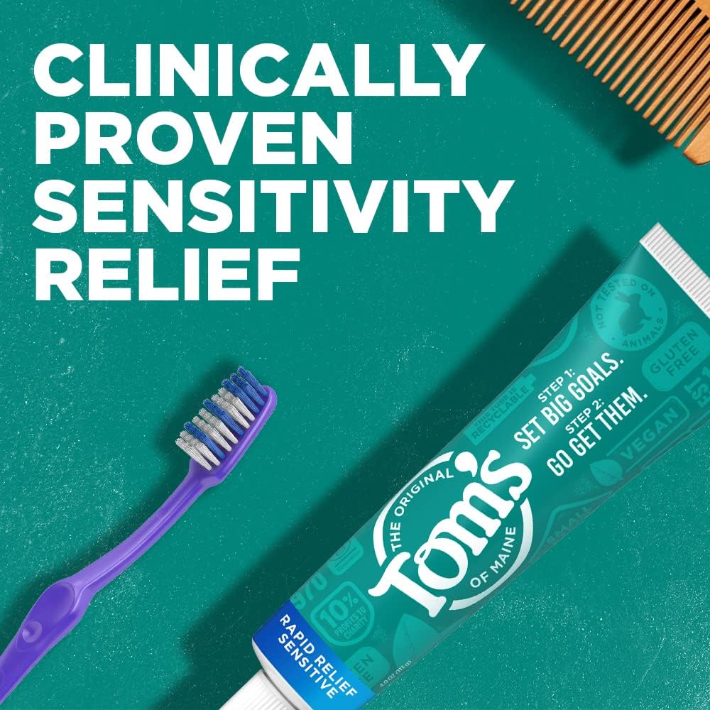 Tom's of Maine Rapid Relief Sensitive Natural Toothpaste, Fresh Mint, 3 Pack - view 3