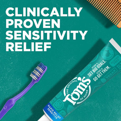 Tom's of Maine Rapid Relief Sensitive Natural Toothpaste, Fresh Mint, 3 Pack - view 3