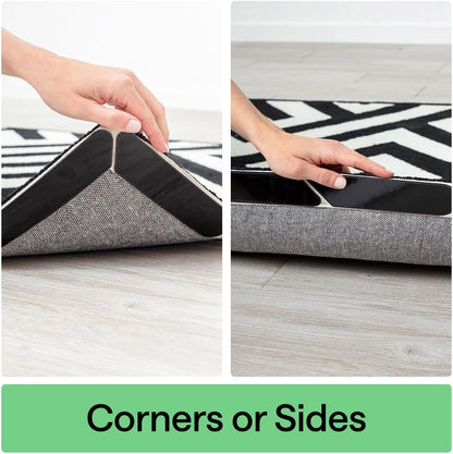 Gorilla Grip Extra Long Rug Grippers for Hardwood Floors, Black, 8 Count - view 4