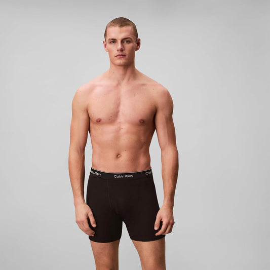 Calvin Klein Men's Cotton Classics Boxer Briefs, 3 Pack, Black, M - view 2