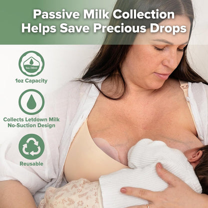 haakaa Petal Soft Silicone Milk Collector for Breastfeeding, 2 Count - view 2