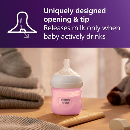 Philips Avent Natural Baby Bottles, Slow Flow, 4 oz (120 ml), Pack of 4 - view 3