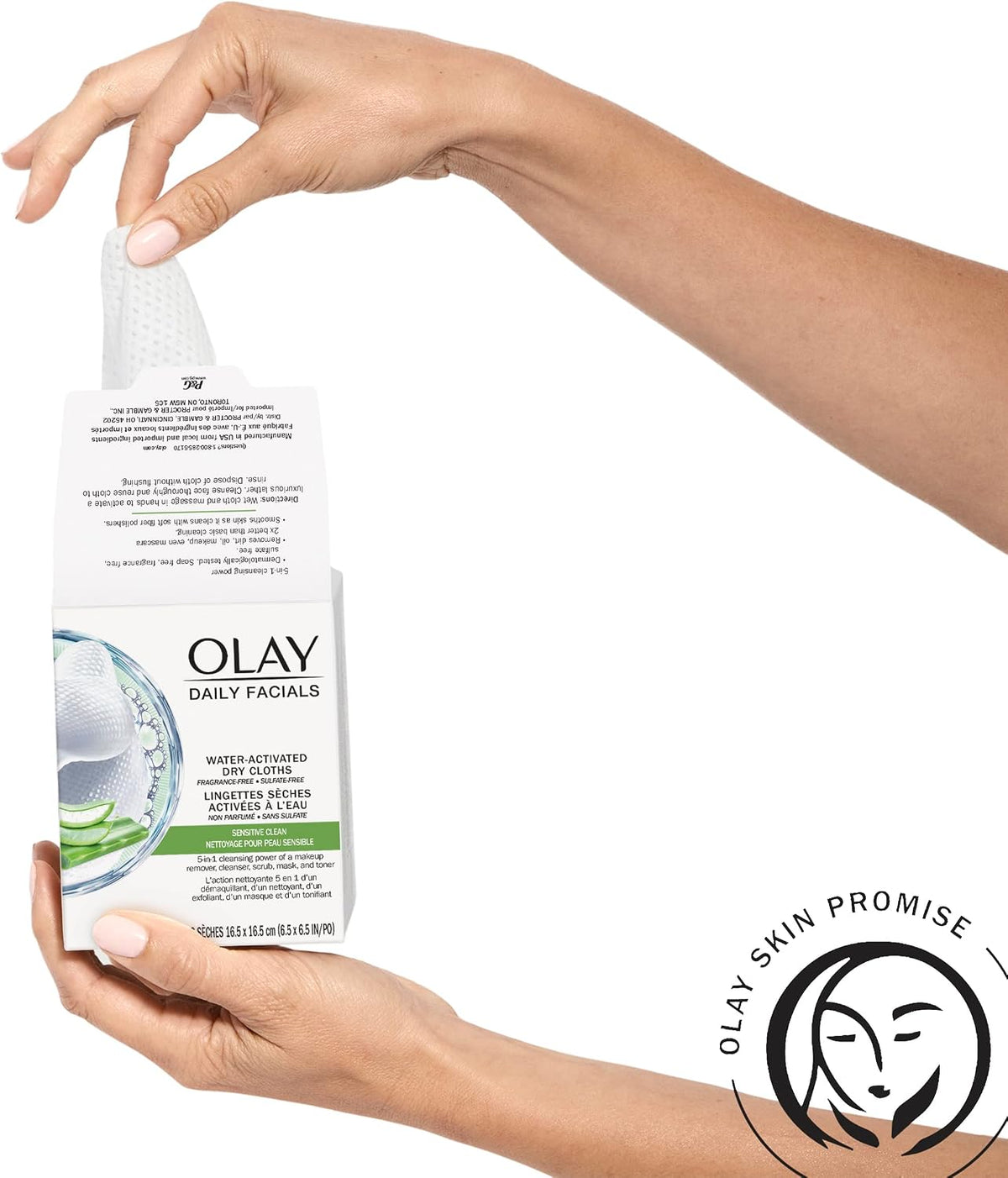 Olay Sensitive 4-in-1 Daily Facial Cloths, 33 Count, Pack of 2 - view 5
