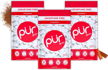 PUR Gum Cinnamon Sugar-Free Xylitol Gum - 165 Count (3 x 55)