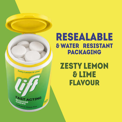 Lift Fast Acting Glucose Chewable Tablets Lemon Lime, 50 Count x 6 - view 5