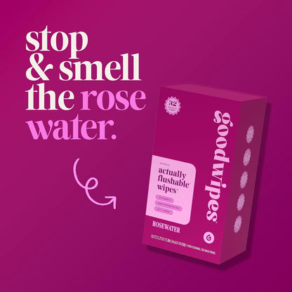 goodwipes Flushable Wipe Singles, Rosewater, 32 Count - view 6