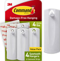 Command Sawtooth Frame Hangers, White, 4 Hangers, 1.8 kg (4 lb)