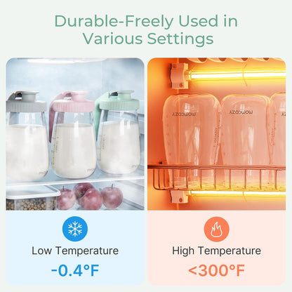 Momcozy Glass Breast Milk Pitcher, Wide Mouth, 32 oz (960 ml), Pink - view 5