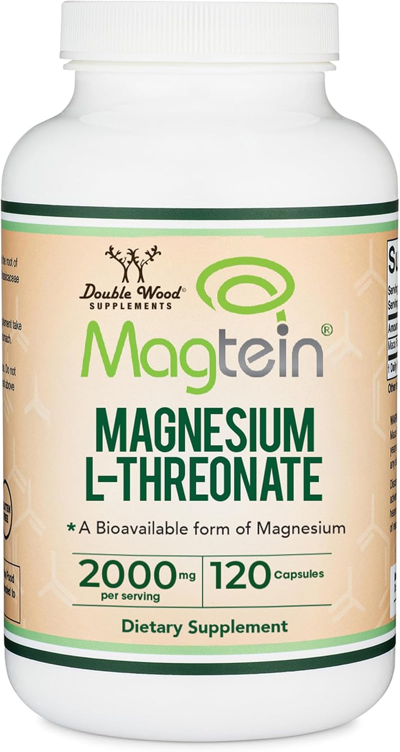 Double Wood Magtein Magnesium L-Threonate 2000 mg, 120 Capsules — product view