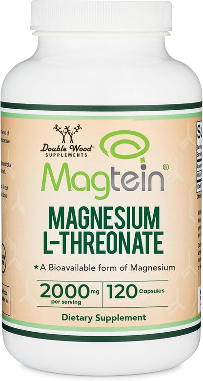 Double Wood Magtein Magnesium L-Threonate 2000 mg, 120 Capsules
