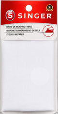 SINGER Iron-On Mending Fabric Patch, White, 7 x 16 in