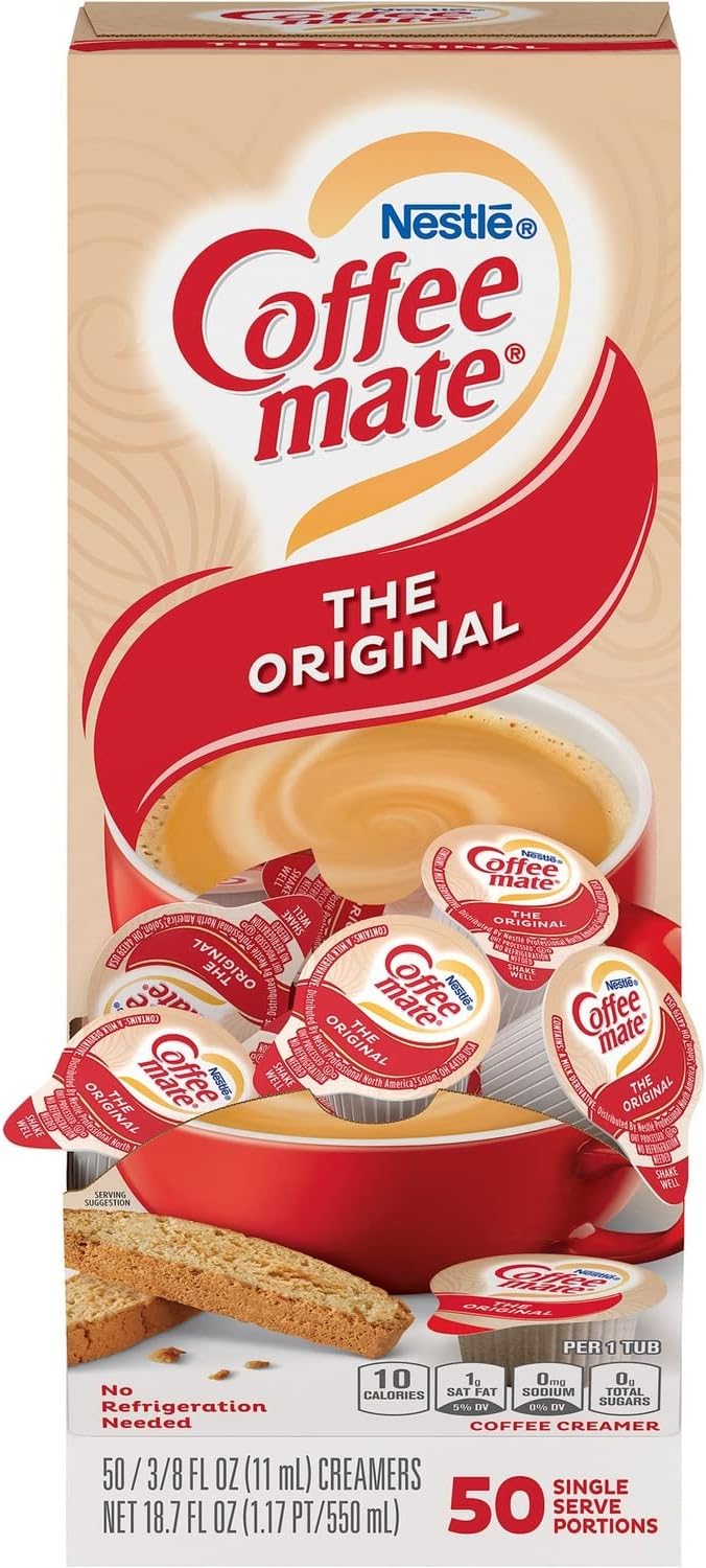 Coffee-mate Original Creamer 0.375 oz Singles, Box of 50