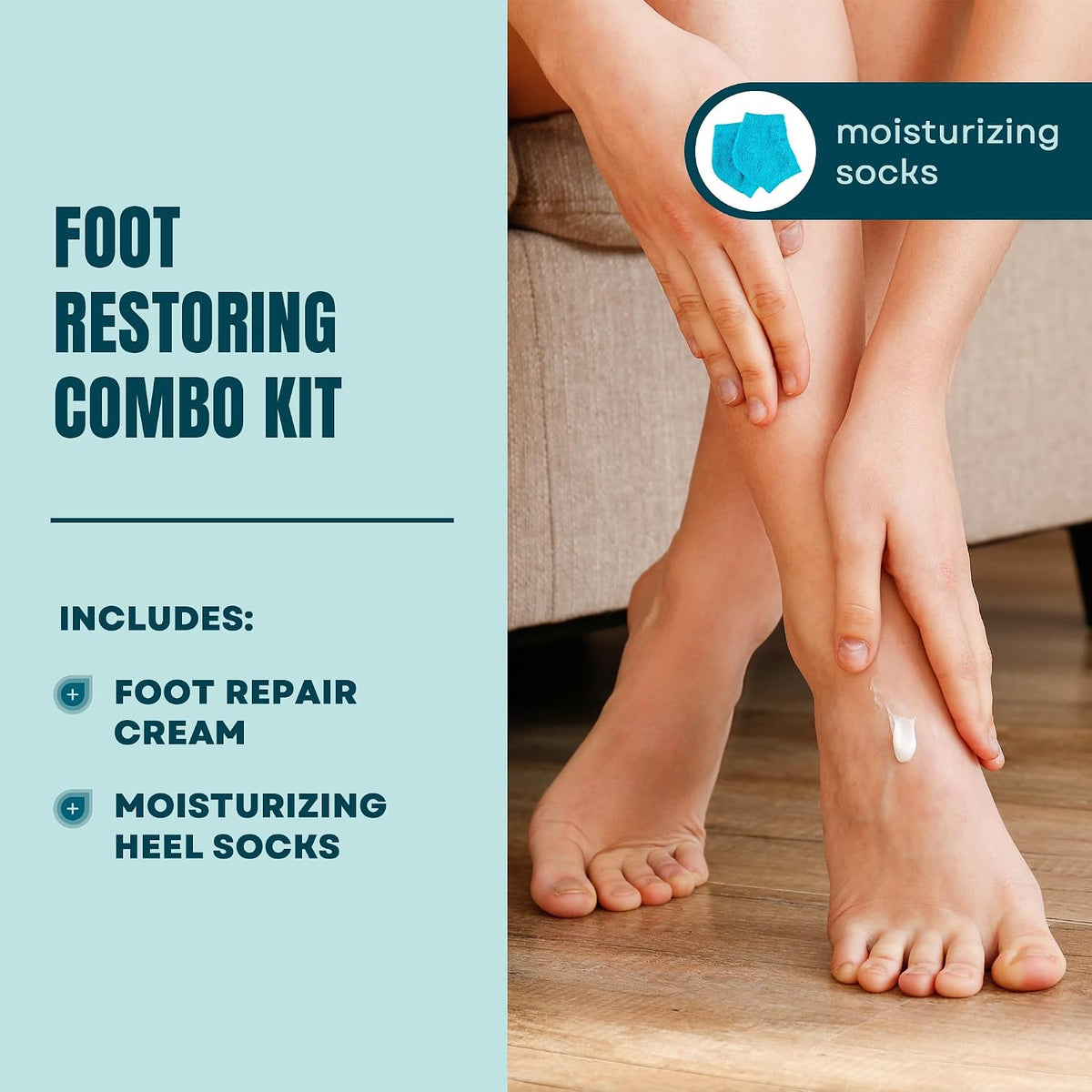 AmLactin Foot Repair Cream with 15% Lactic Acid & Moisturising Socks, 85 g (3 oz) — alternate product view