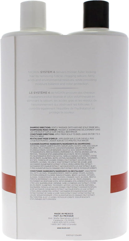 Nioxin System 4 Cleanser and Scalp Therapy Conditioner Duo, 33.8 oz - view 3