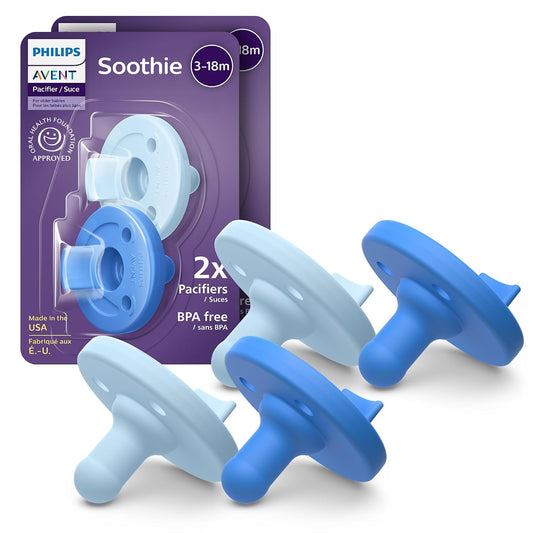 Philips Avent Soothie Baby Dummy, 3-18 Months, 4-Pack