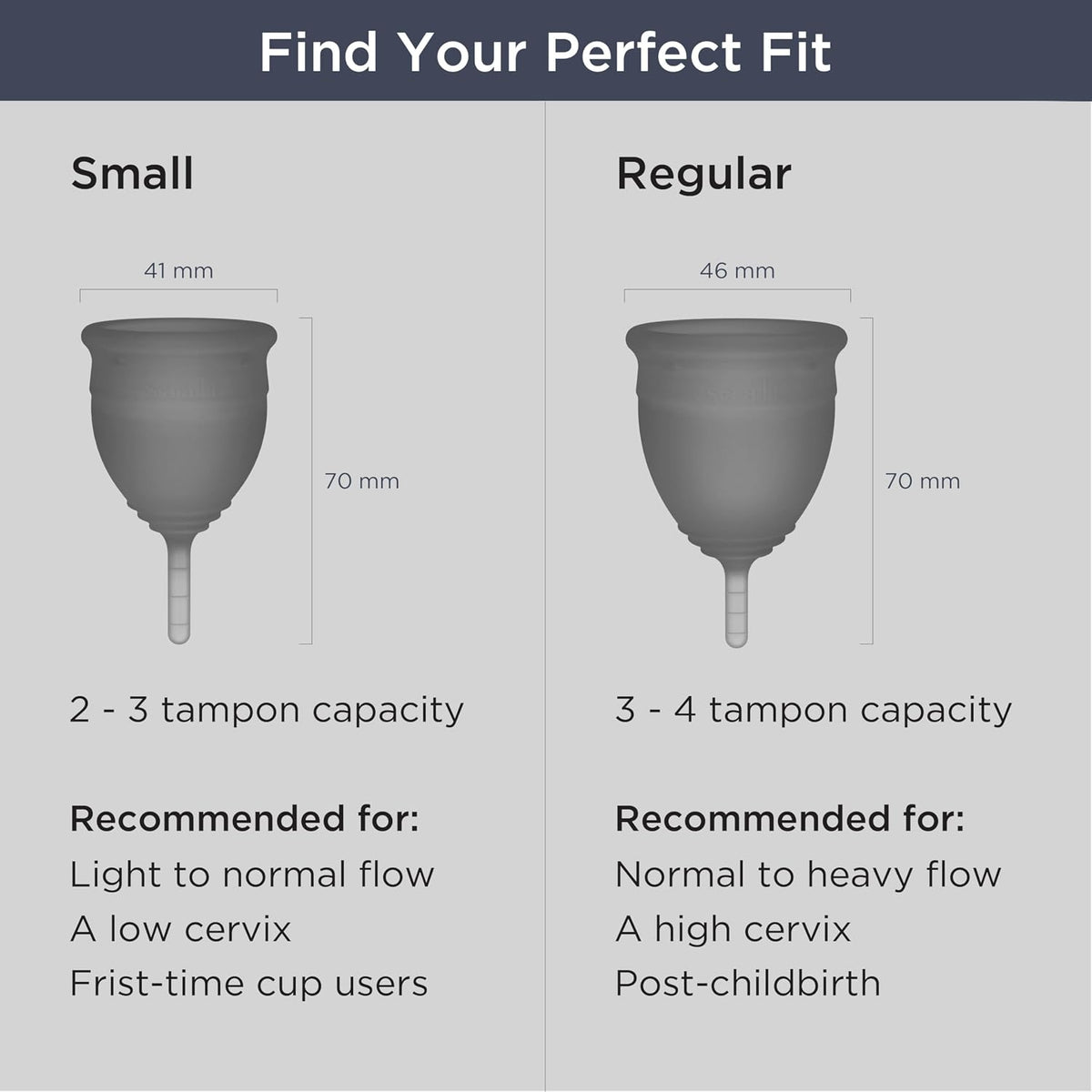 Saalt Soft Menstrual Cup, Small, Grey - view 6