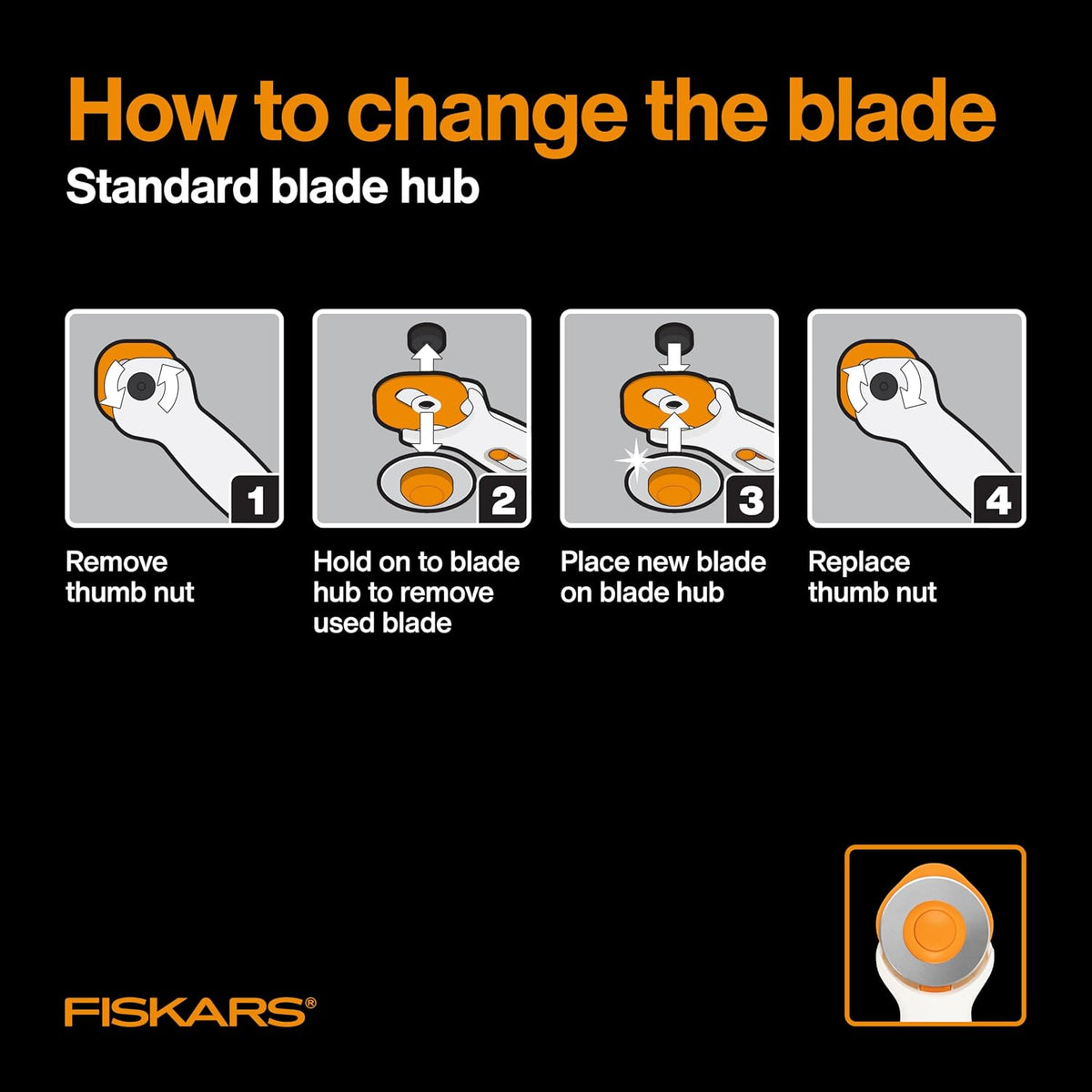 Fiskars 45mm Stick Rotary Cutter for Fabric and Crafts - view 6