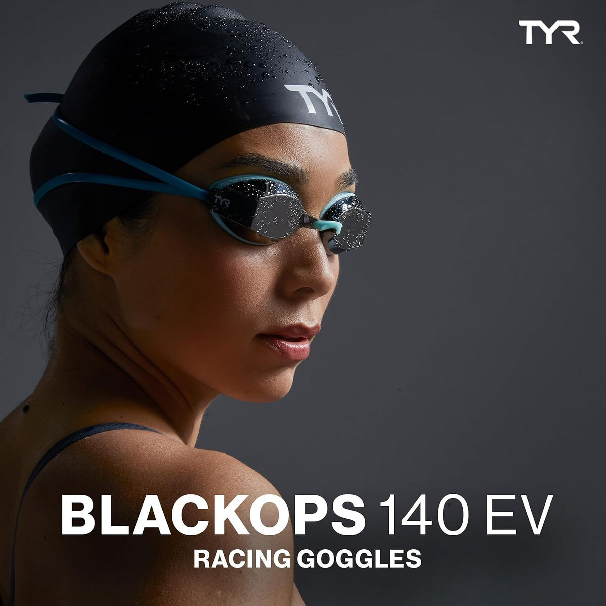 TYR Blackops 140 EV Racing Swim Goggles, Gold/Navy - view 2