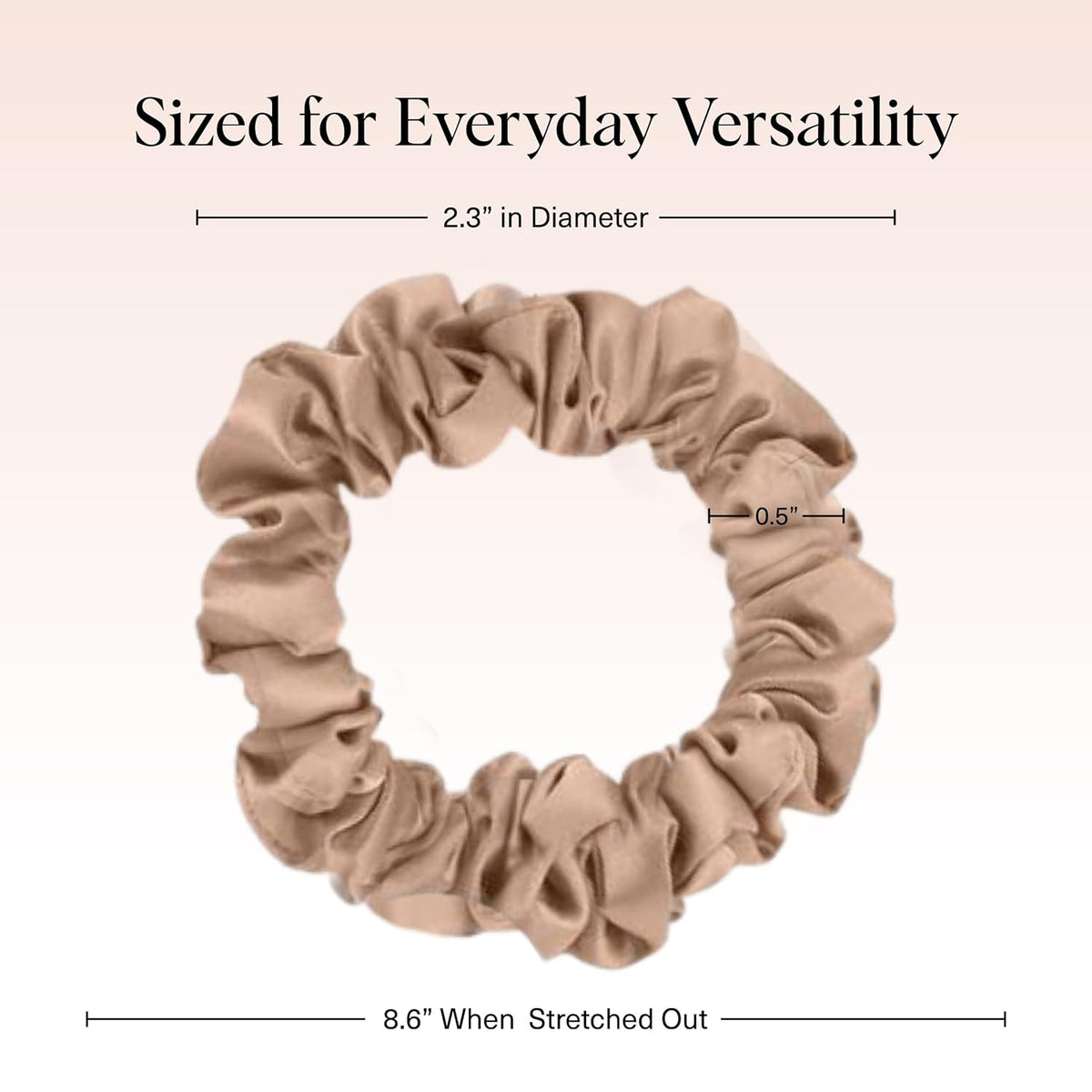 Kitsch Ultra-Petite Satin Scrunchies, Eucalyptus, 6 Pieces - view 2