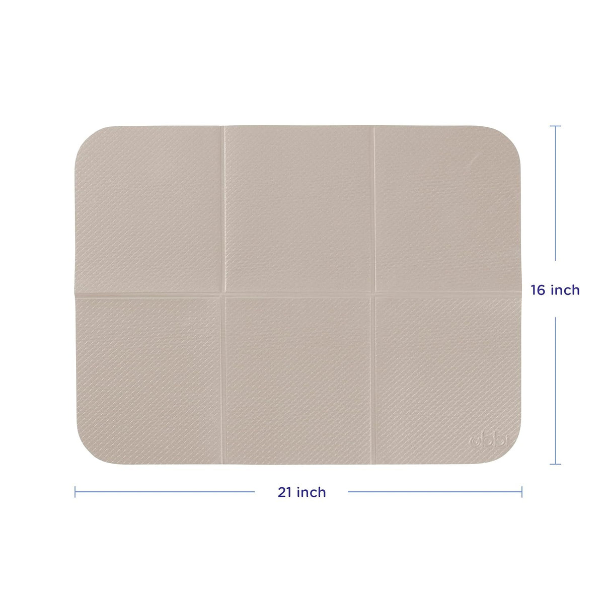 Ubbi On-the-Go Baby Changing Mat, Taupe - view 6