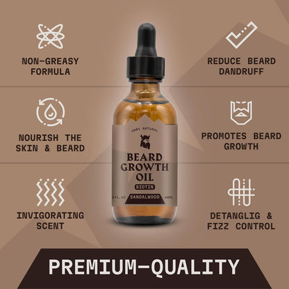 Striking Viking Beard Oil with Biotin, Sandalwood, 2 fl oz (60 ml) - view 2