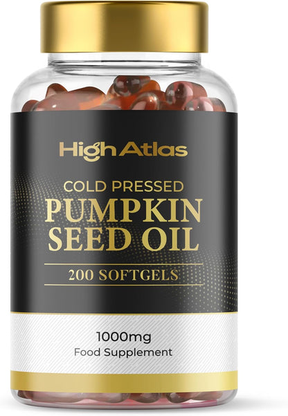 HighAtlas Pumpkin Seed Oil Softgels 200 Count (3000 mg Per Serving)