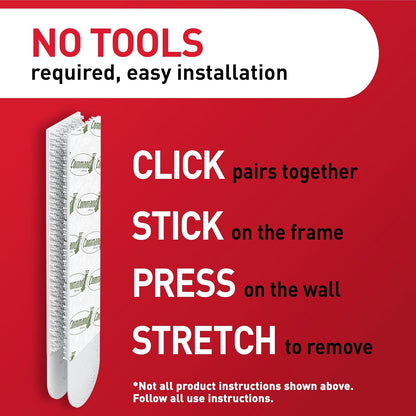 Command X-Large Picture Hanging Strips - 8 Pairs, White - view 6