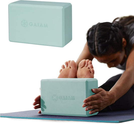 Gaiam Yoga Block, EVA Foam, Lagoon