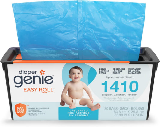 Diaper Genie Easy Roll Nappy Pail Refill, 30 Bags