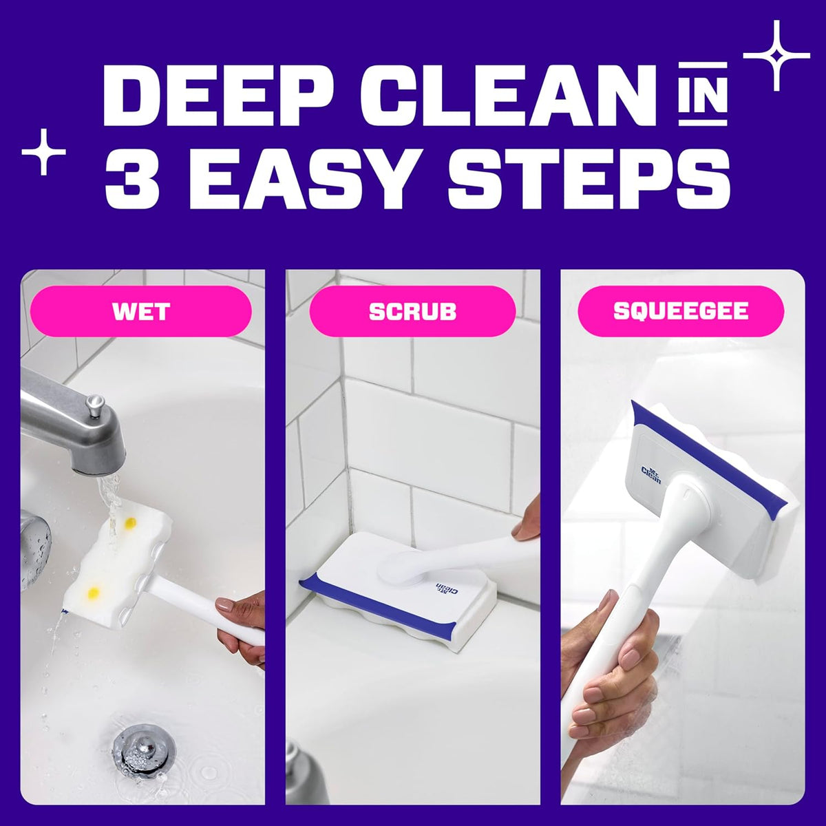 Mr. Clean Magic Eraser Shower & Tub Scrubber Starter Kit, Lemon - view 5