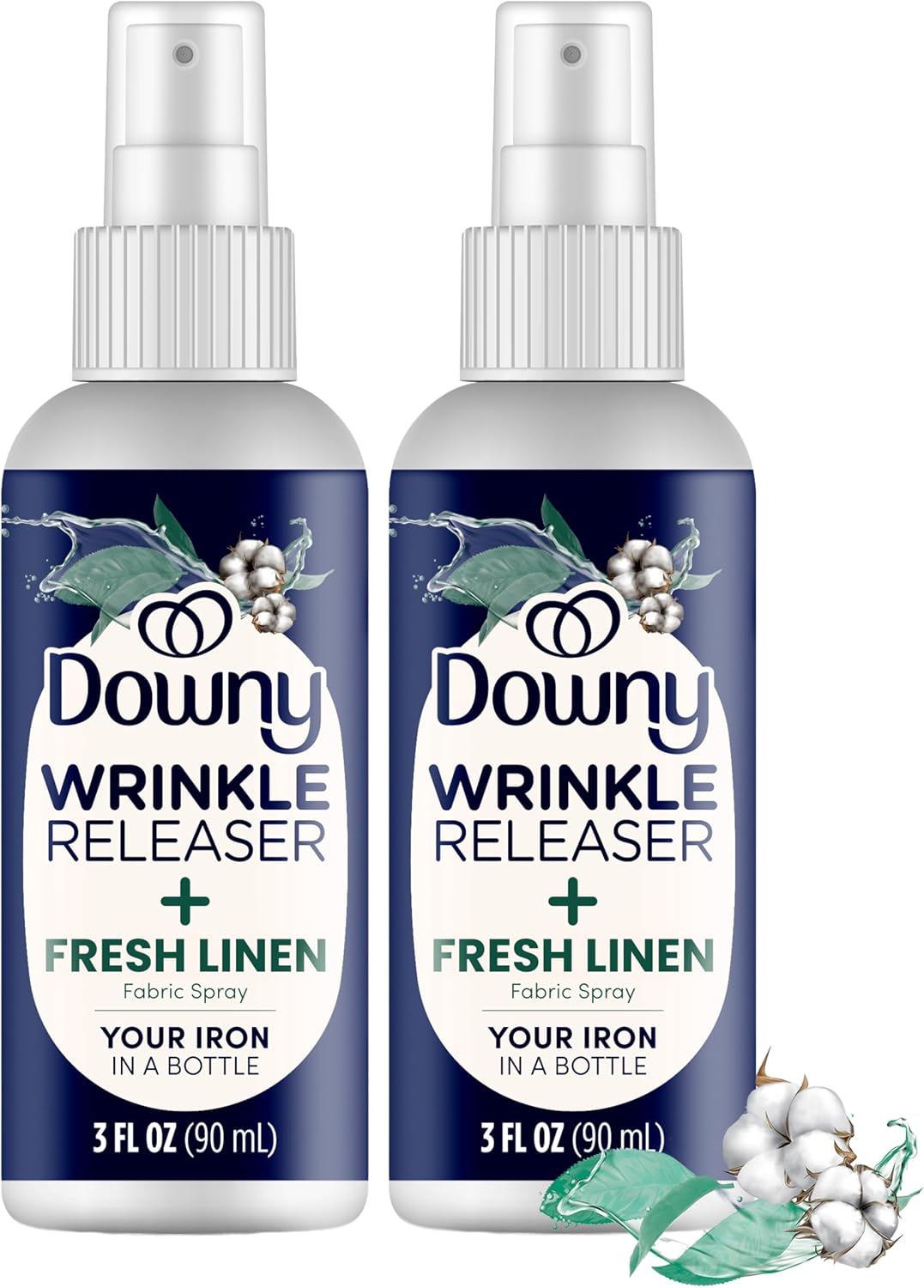 Downy Wrinkle Releaser Spray Travel Size Crisp Linen 90 ml (3 fl oz), Pack of 2 — product view