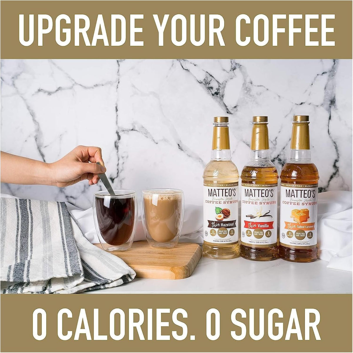Matteo's Sugar Free Coffee Syrup, Hazelnut, 25.4 oz - view 3