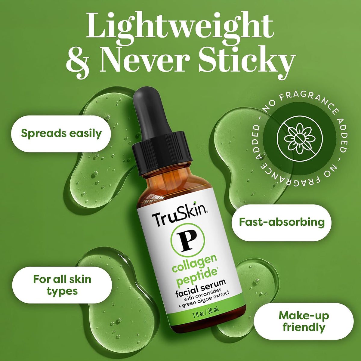 TruSkin Peptide Face Serum with Tripeptide-29 & Ceramides, 30 ml (1 fl oz) - view 5