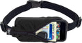 SPIbelt Original Running Belt, Black with Black Zipper, No Logo Band