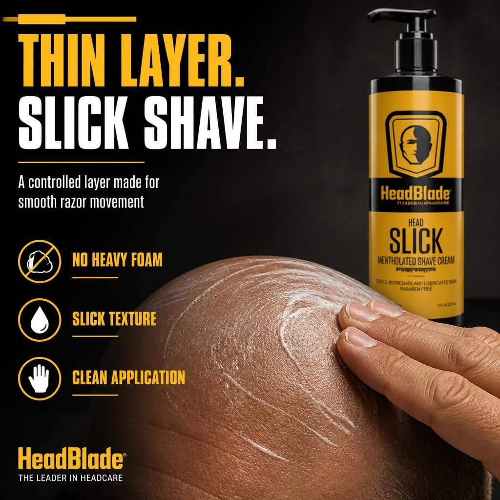 HeadBlade HeadSlick Mentholated Shave Cream, 8 fl oz - view 2