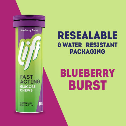 Lift Fast Acting Glucose Tablets, Blueberry, 10 Count, Pack of 12 - view 5