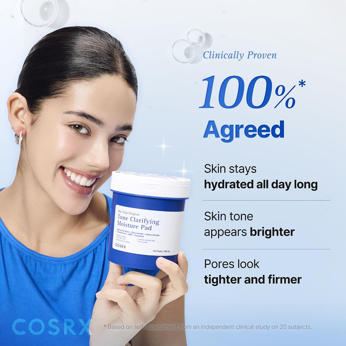 COSRX One Step Original Tone Clarifying Moisture Pad, 100 Pads - view 6