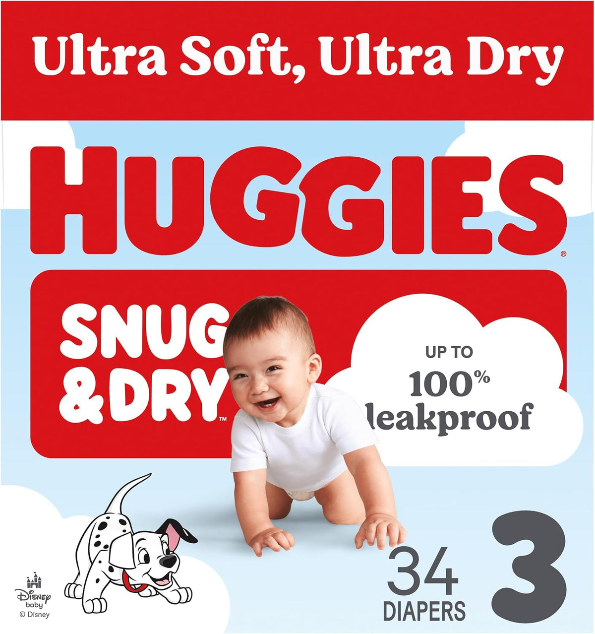 Huggies Snug & Dry Nappies Size 3, 34 Count — product view