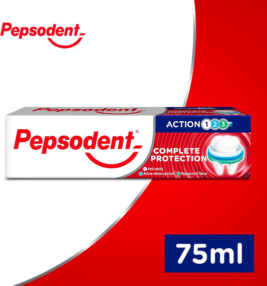 Pepsodent Complete Protection Toothpaste with Fluoride & Calcium, 2 x 75 ml - view 2
